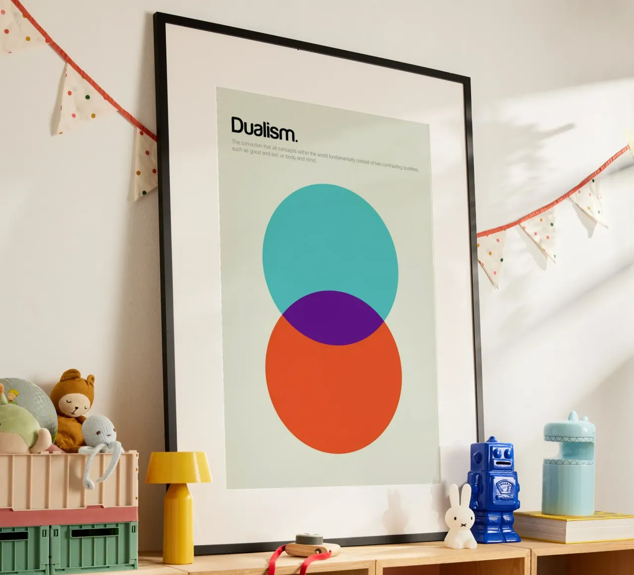 Dualism poster con telaio in alluminio da Genís Carreras