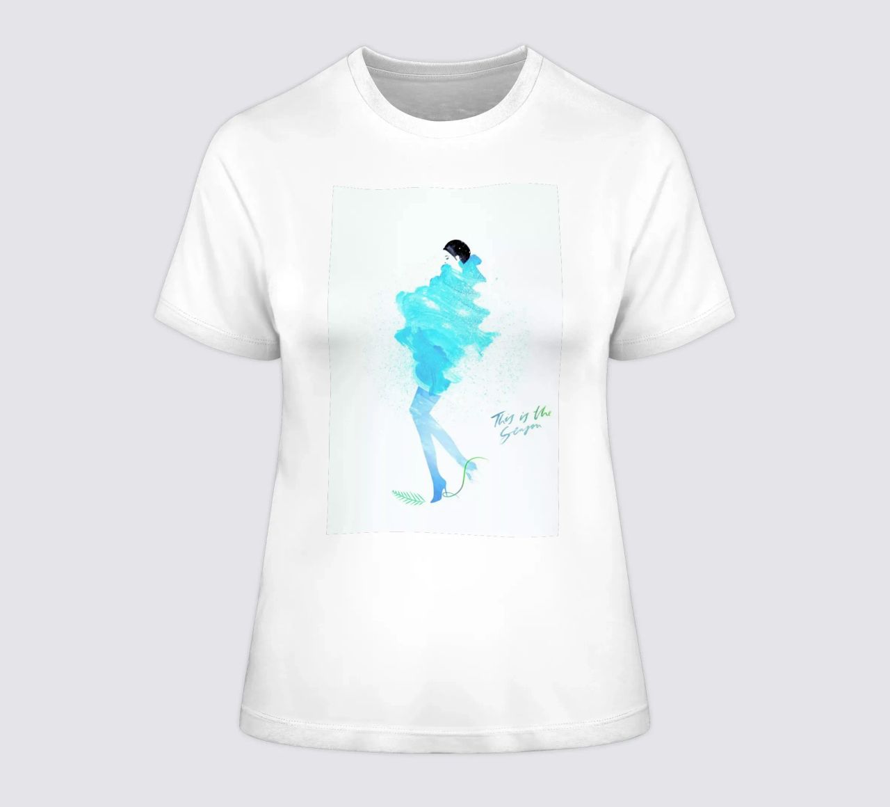 Schneehase 1 women's fitted t-shirt by Anja Denz
