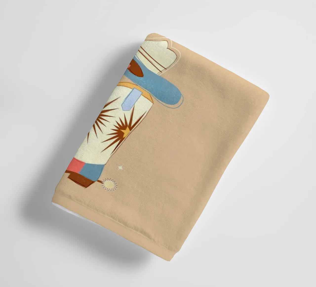 Retro "Yeehaw!" Cowboy Boots Art Print asciugamano da bagno da showmemars