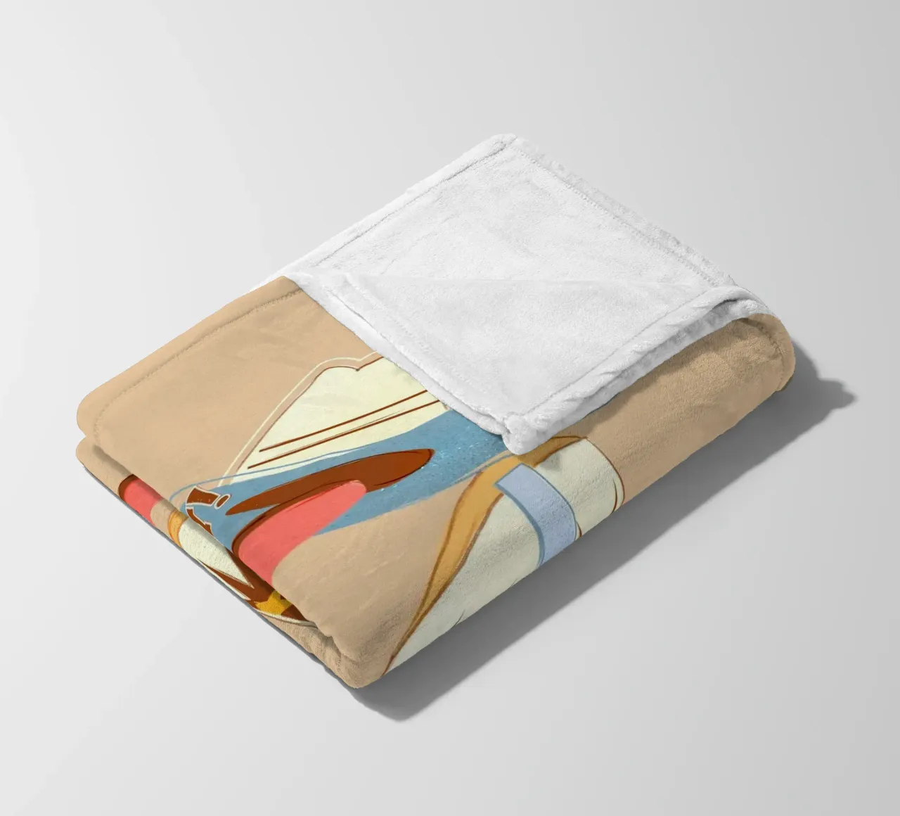 Retro "Yeehaw!" Cowboy Boots Art Print coperta in pile da showmemars
