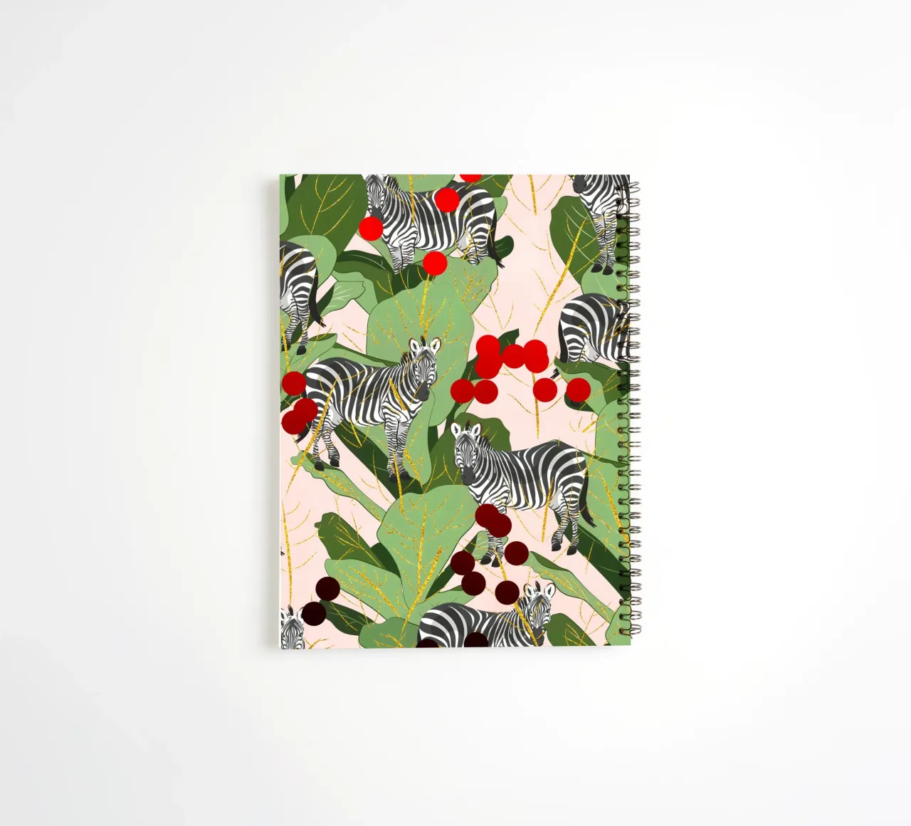 Zebra Harem Wildlife Forest Nature Jungle spiral notebook by 83oranges