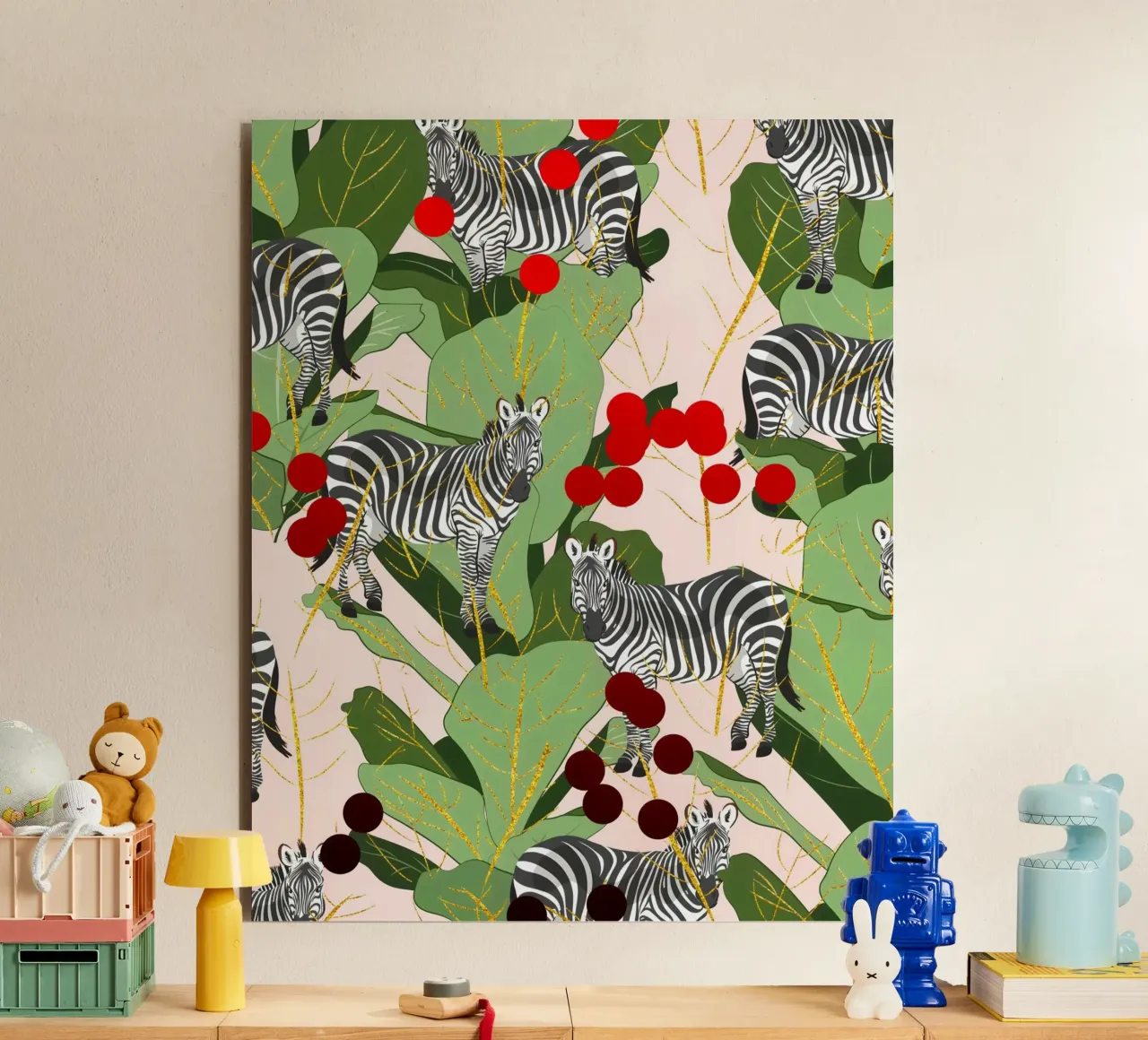 Zebra Harem Foresta Natura Jungla alluminio dibond da 83oranges