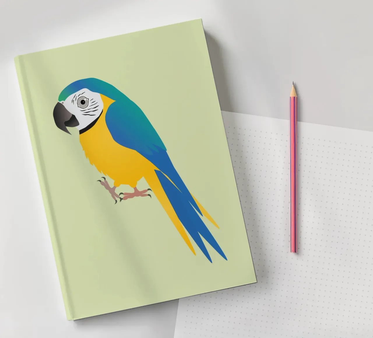 Drôle d'ara bleu et jaune carnet de notes de BwiseLizzy