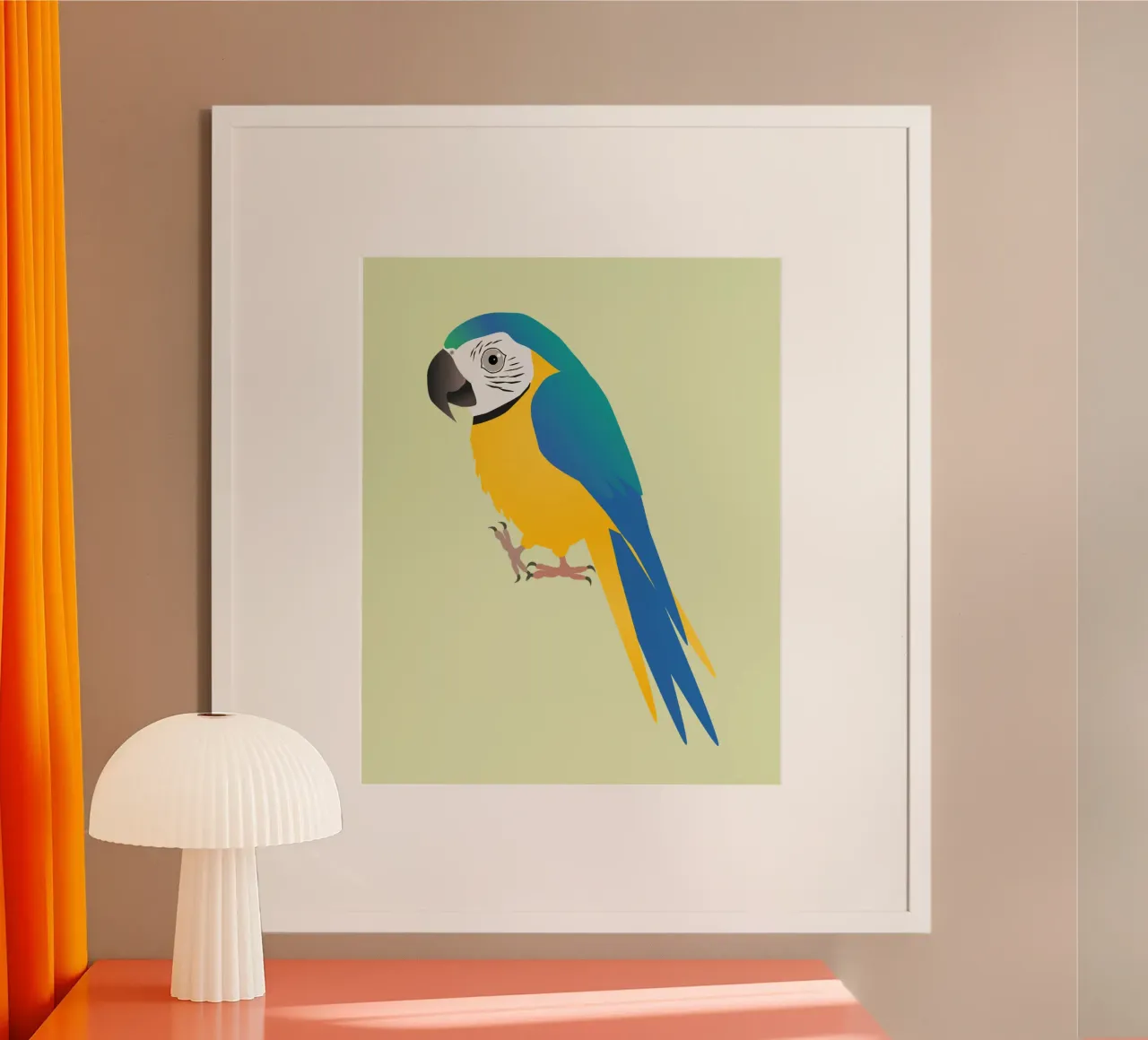 Drôle d'ara bleu et jaune poster de BwiseLizzy