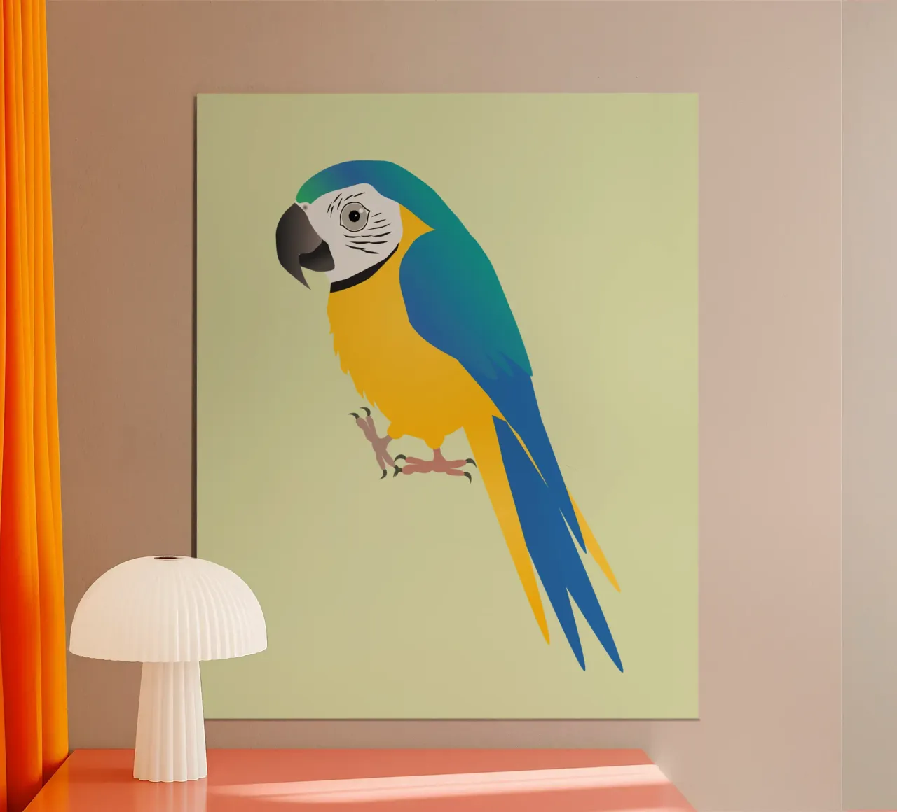 Drôle d'ara bleu et jaune poster de BwiseLizzy