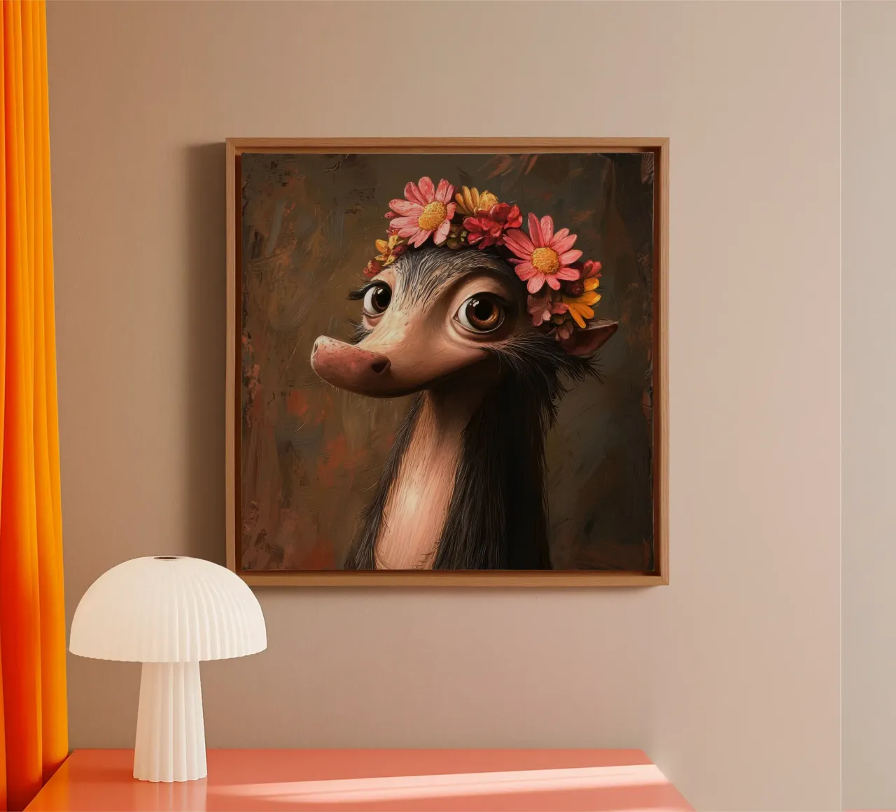 Formichiere giocoso e sciocco dei cartoni animati tela con Cornice a cassetta da Funny Animals
