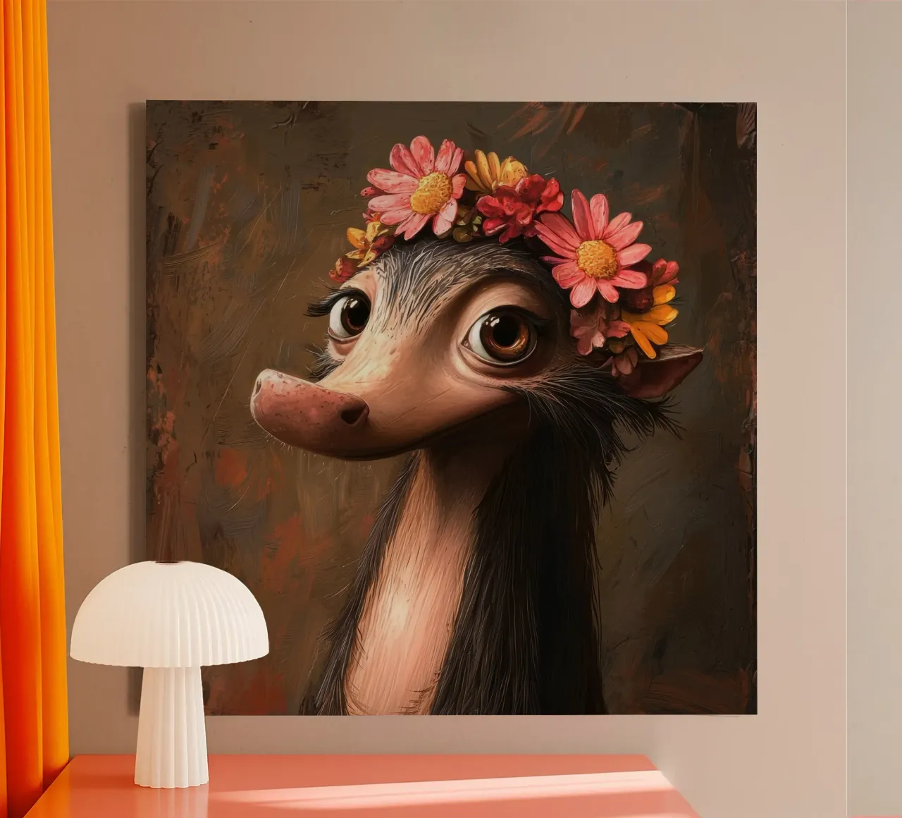 Formichiere giocoso e sciocco dei cartoni animati tela con Cornice a cassetta da Funny Animals