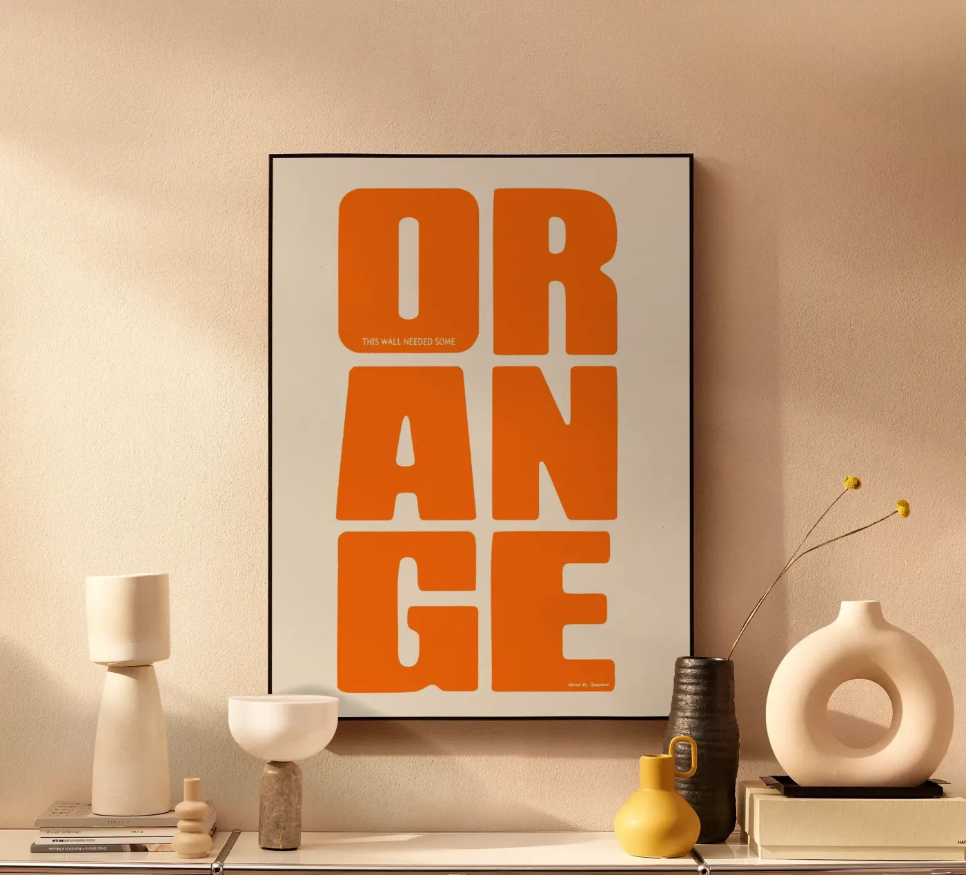Orange acryl van Jonas Loose