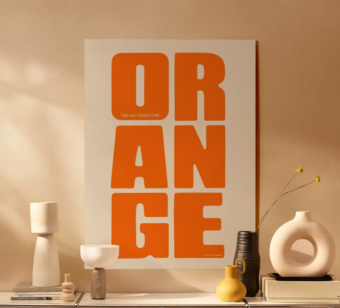 Orange acryl van Jonas Loose