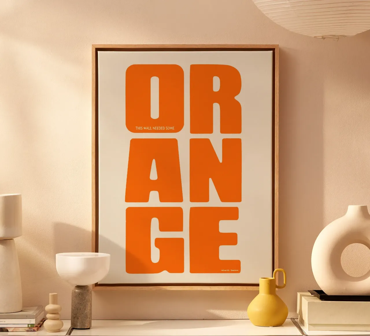 Orange tela con Cornice a cassetta da Jonas Loose