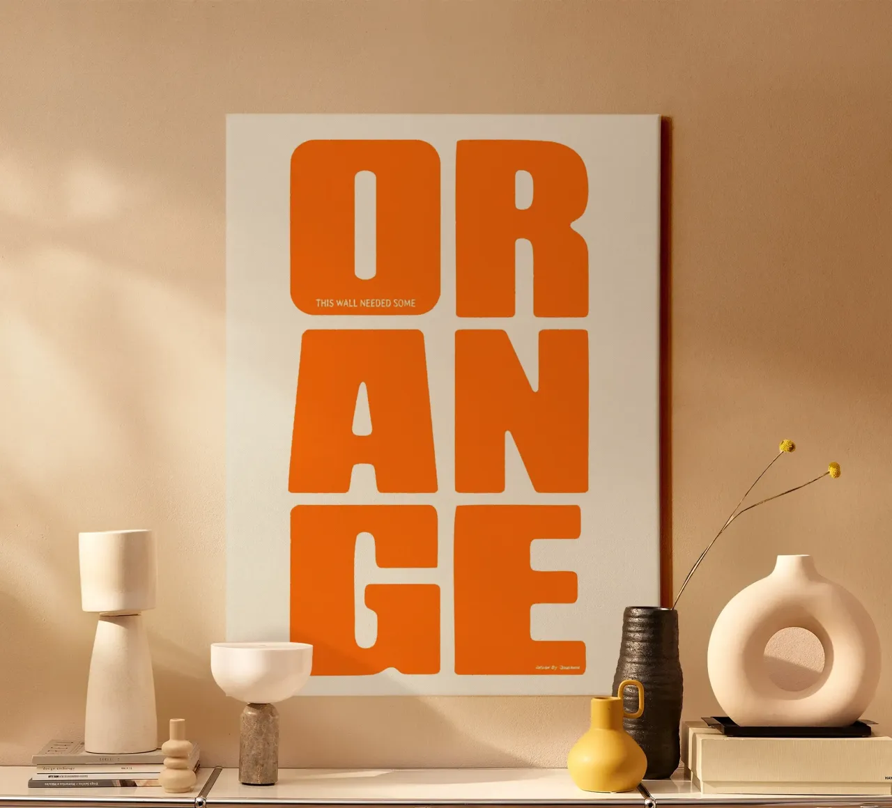 Orange tela con Cornice a cassetta da Jonas Loose