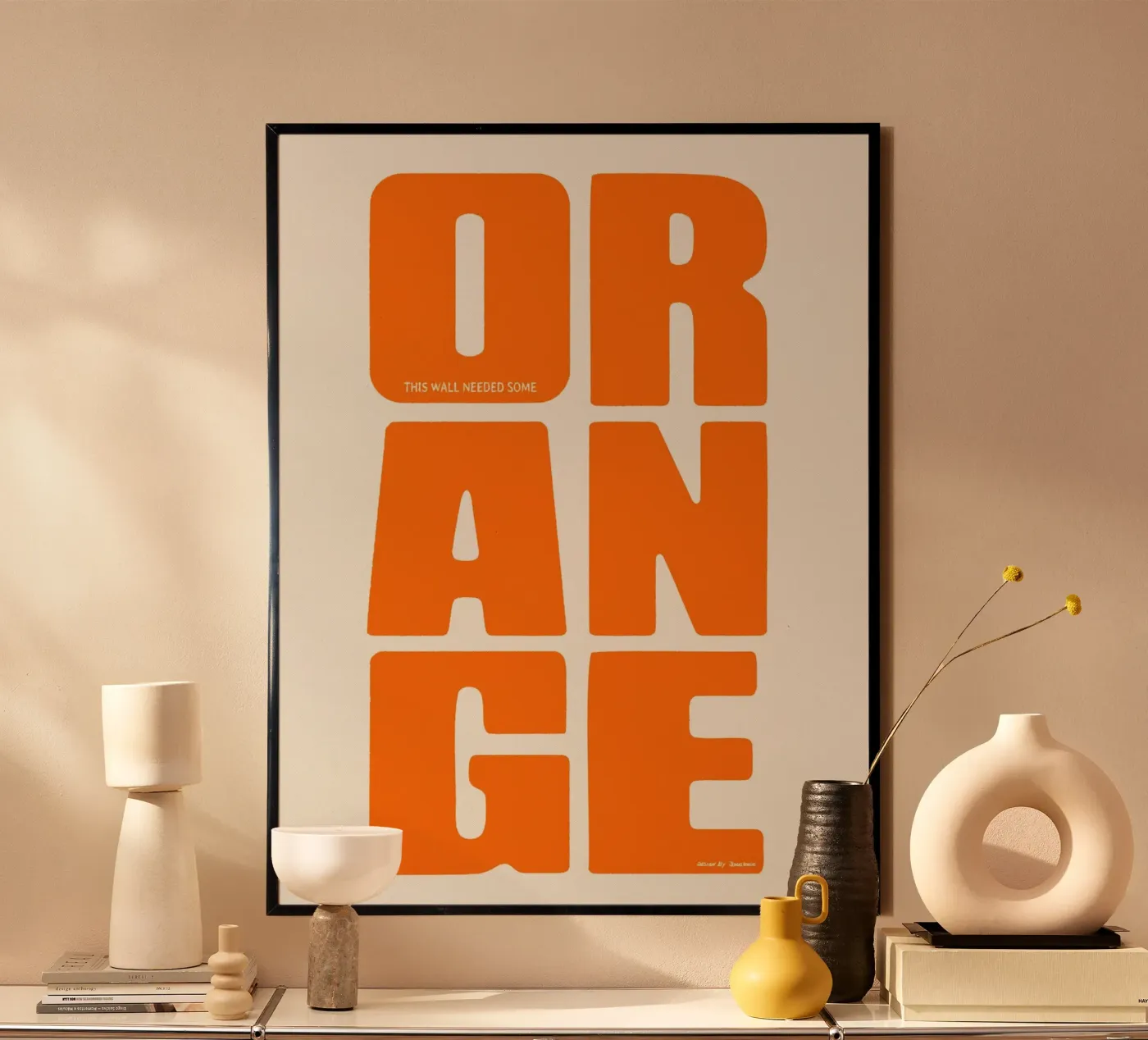 Orange poster van Jonas Loose