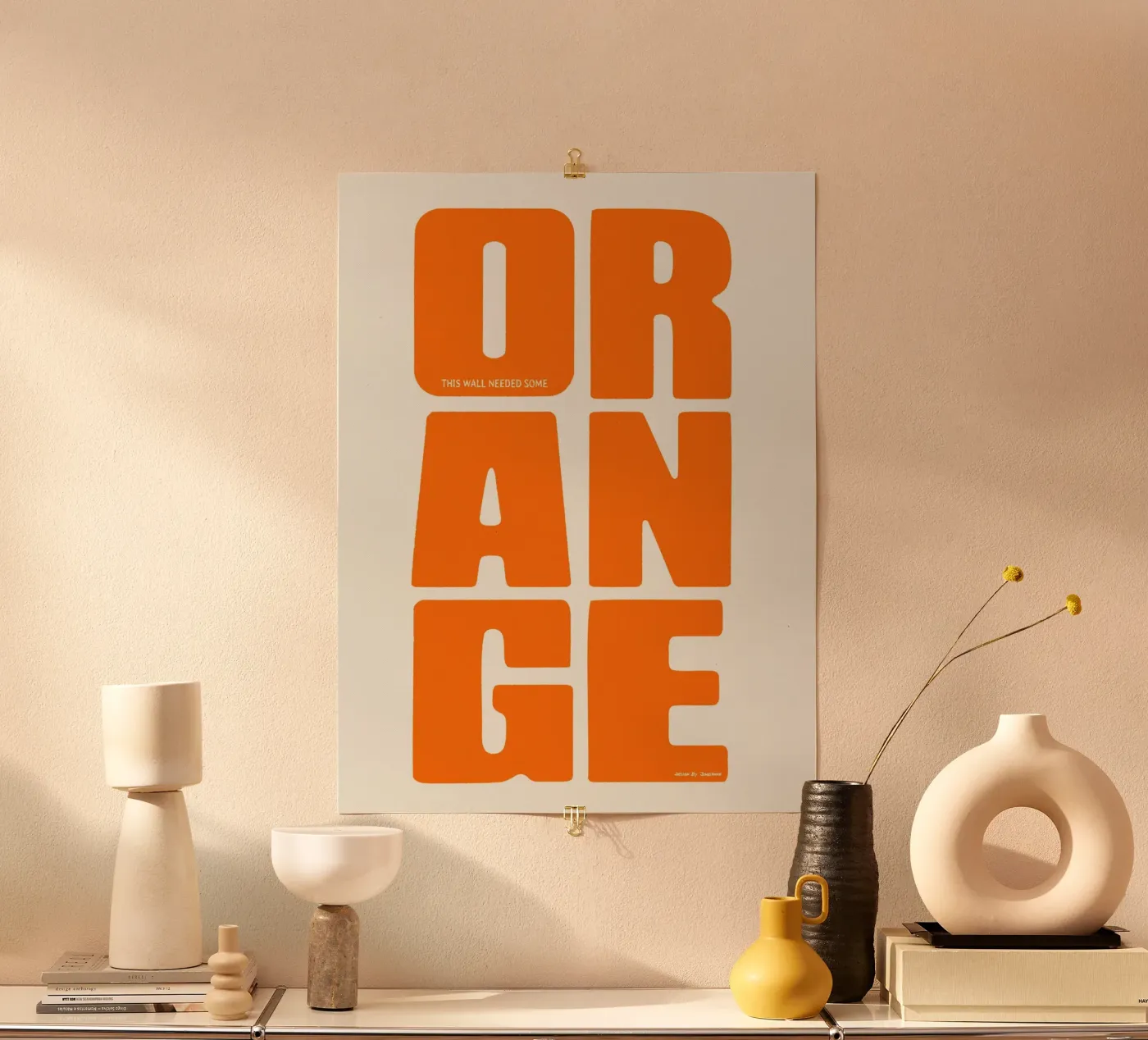 Orange poster van Jonas Loose