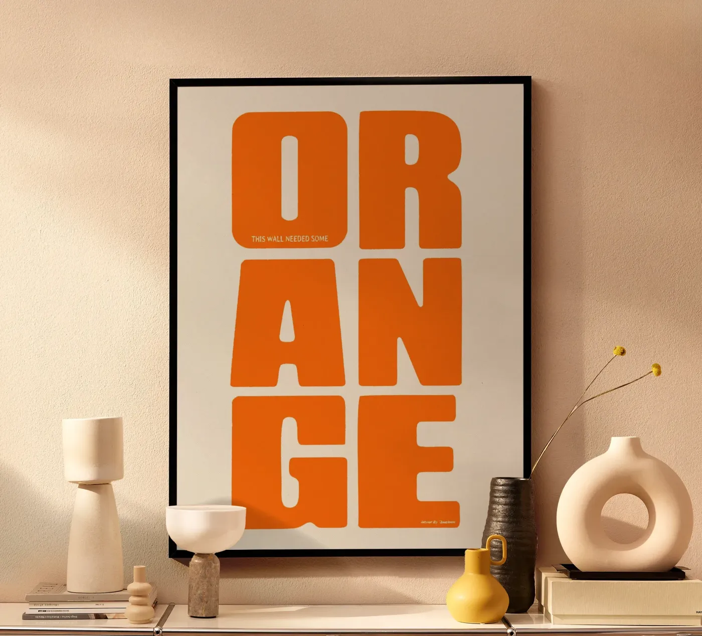 Orange poster van Jonas Loose
