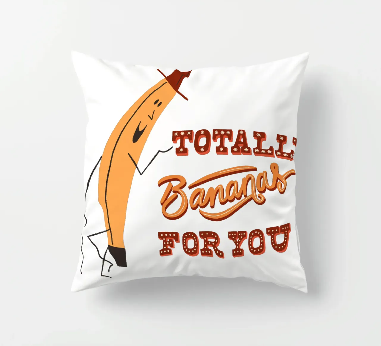 Ich liebe Dich Muttertag Valentinstag Banane cuscino da incomeforcreatives