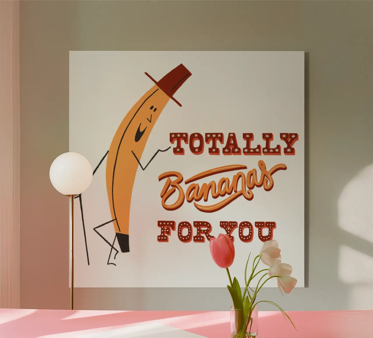 Ich liebe Dich Muttertag Valentinstag Banane plexiglass da incomeforcreatives