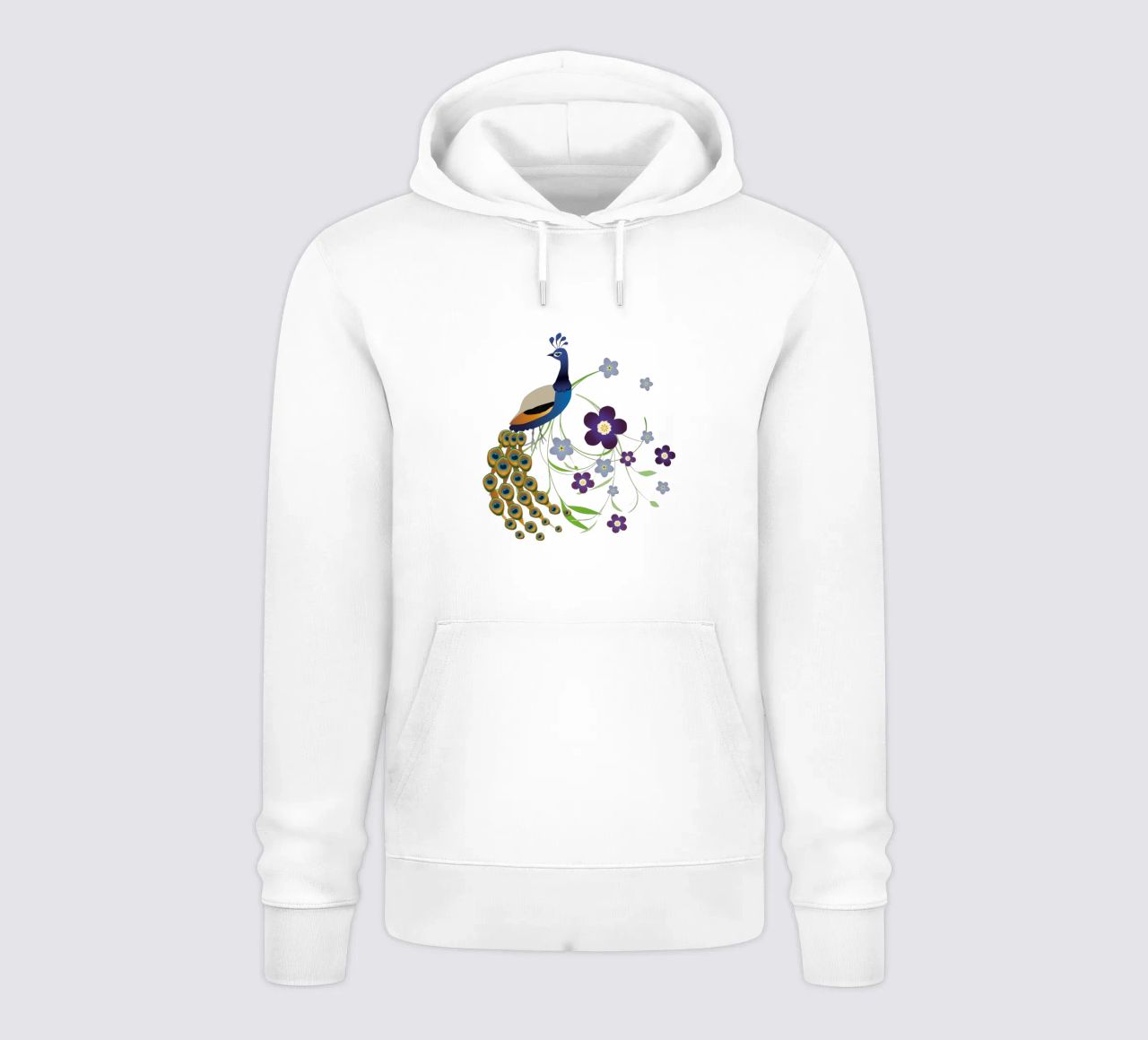 Pavone con fiori felpa con cappuccio da BwiseLizzy