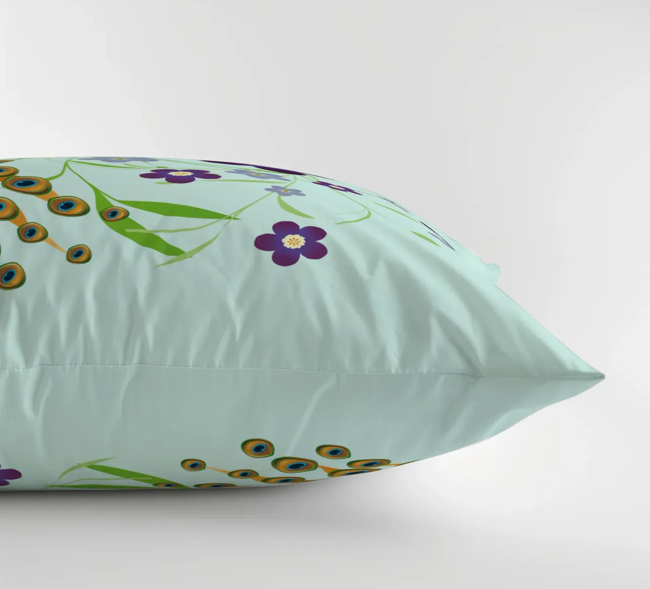 Pavone con fiori cuscino da BwiseLizzy