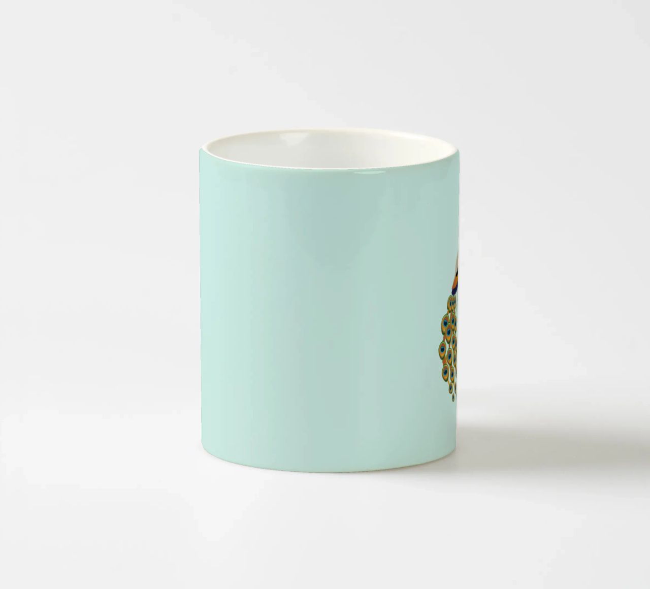Pavone con fiori tazza in ceramica da BwiseLizzy