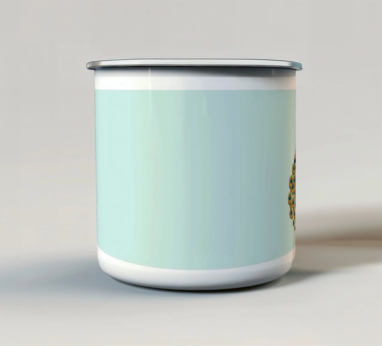 Pavone con fiori tazza in smalto da BwiseLizzy
