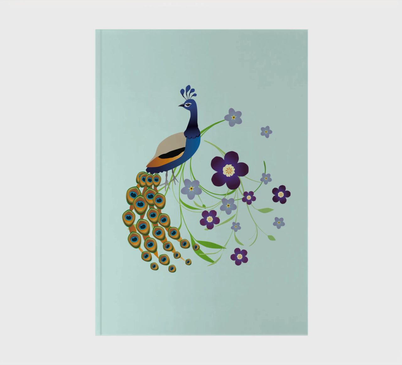 Peacock with flowers notebook by BwiseLizzy