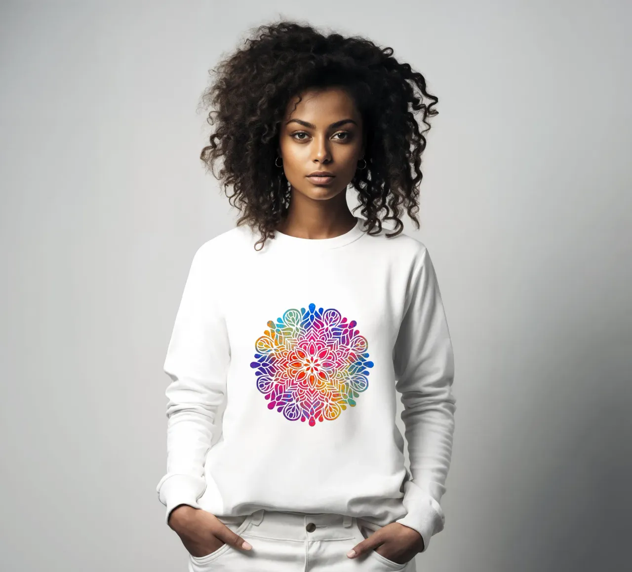 Mandala arcobaleno felpa da Spiritual Touch