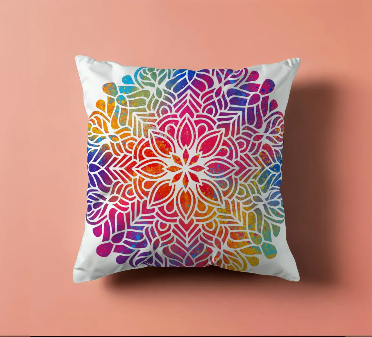 Mandala arcobaleno cuscino da Spiritual Touch
