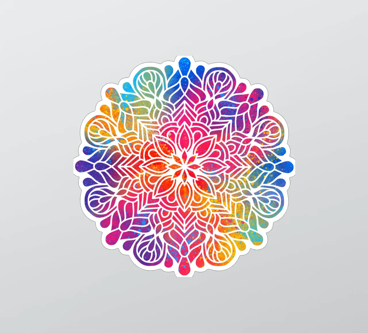 Regenbogen-Mandala Sticker von Spiritual Touch