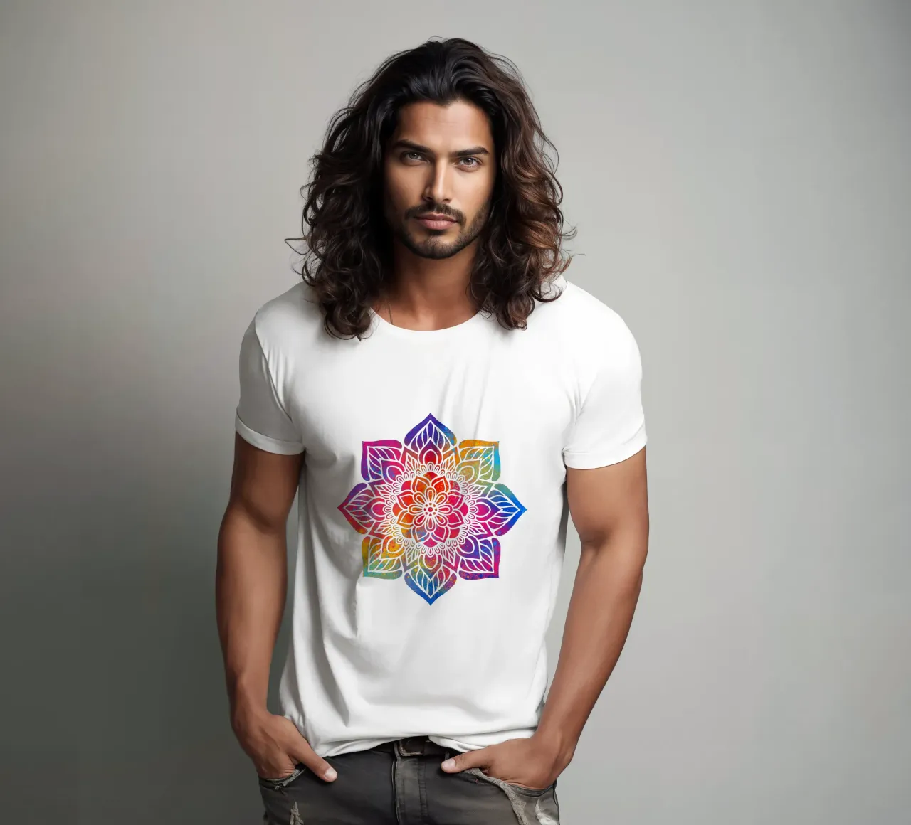 Mandala arcobaleno t-shirt da Spiritual Touch