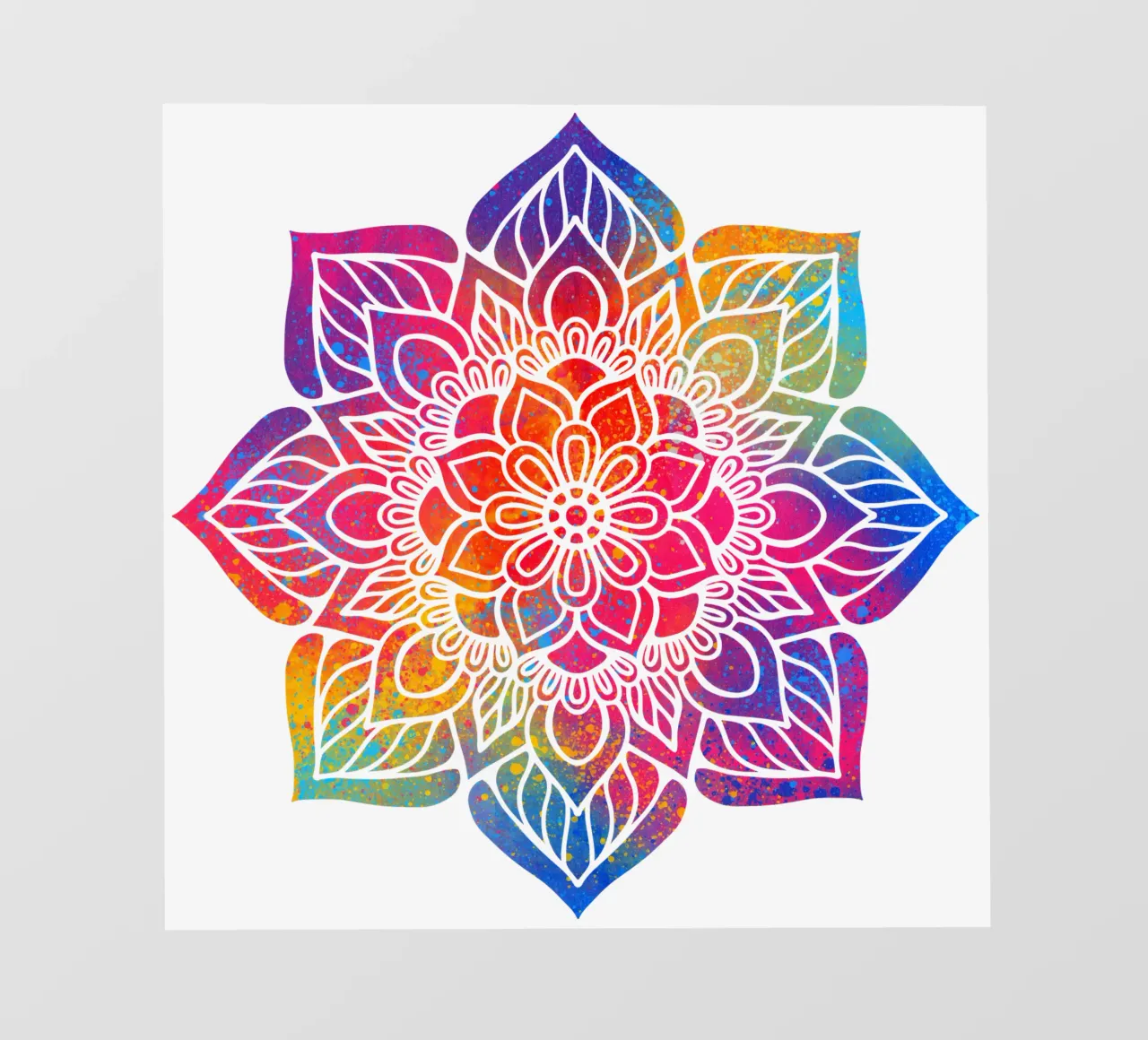 Mandala arcobaleno pellicola backlit da Spiritual Touch