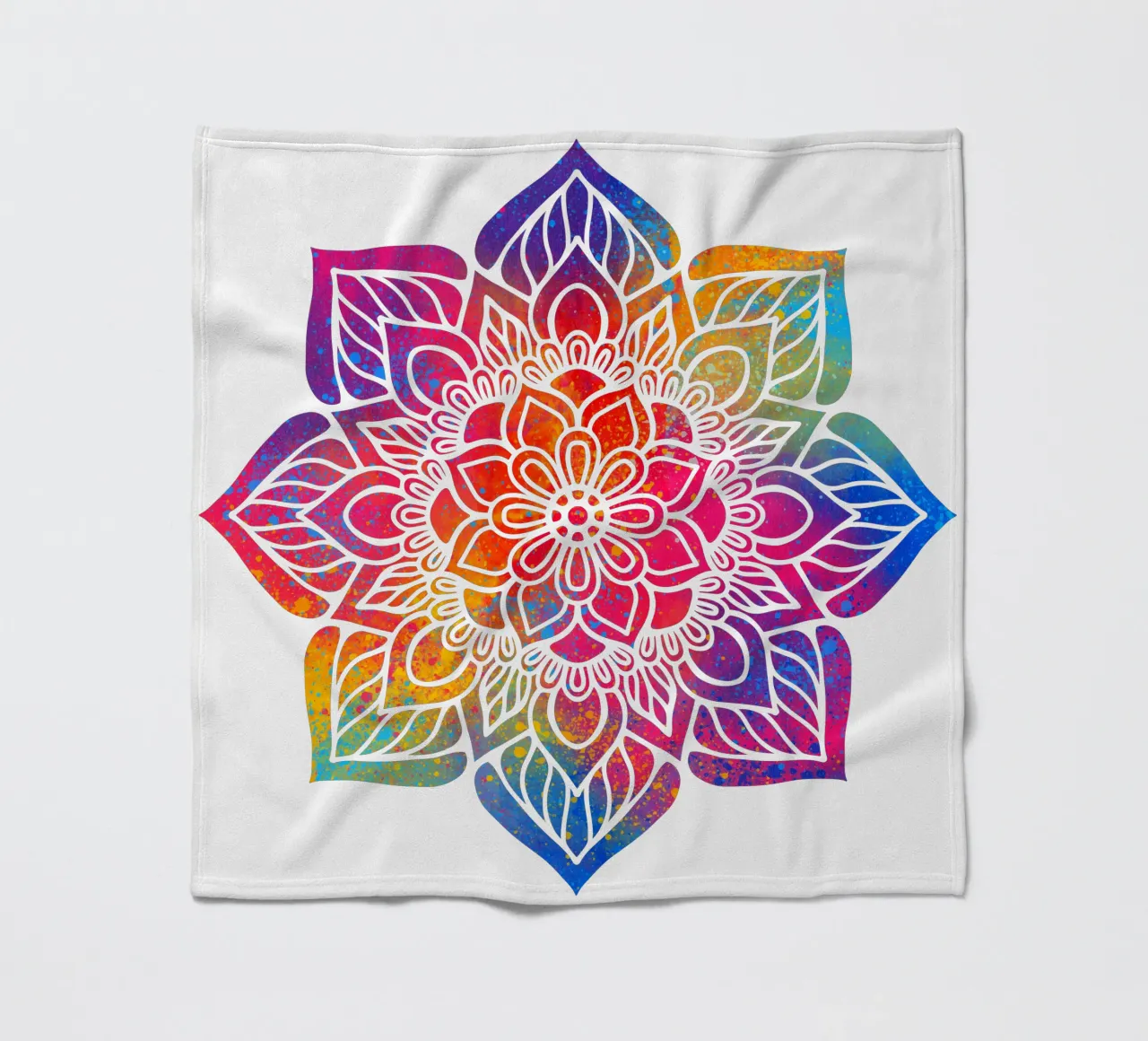 Mandala arcobaleno coperta in pile da Spiritual Touch