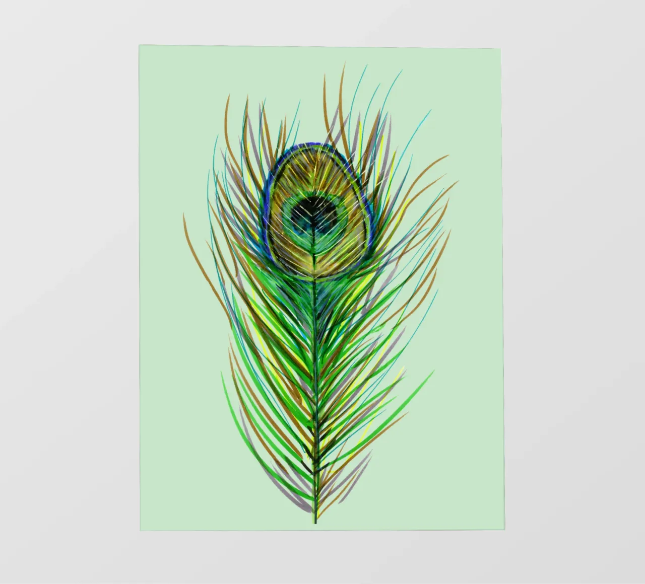 Piuma di coda di pavone telo in pvc da BwiseLizzy