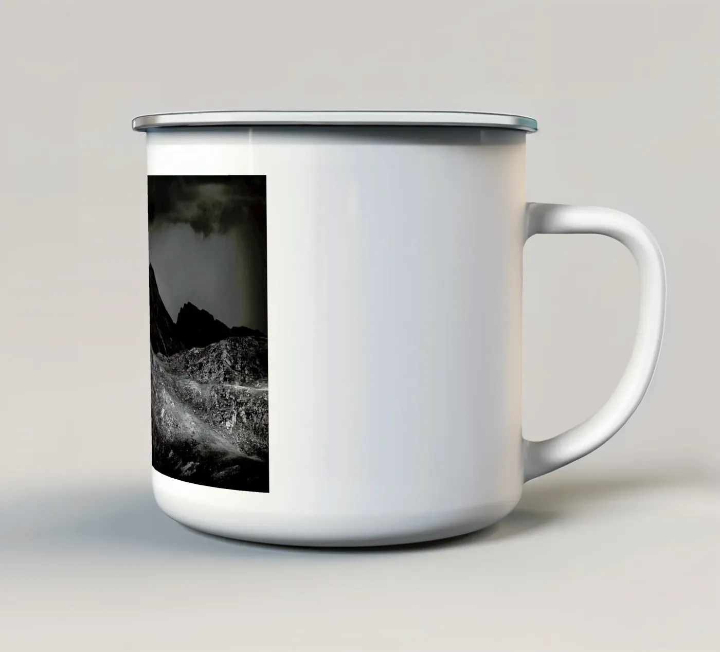 Rays enamel mug by Dustin Janko
