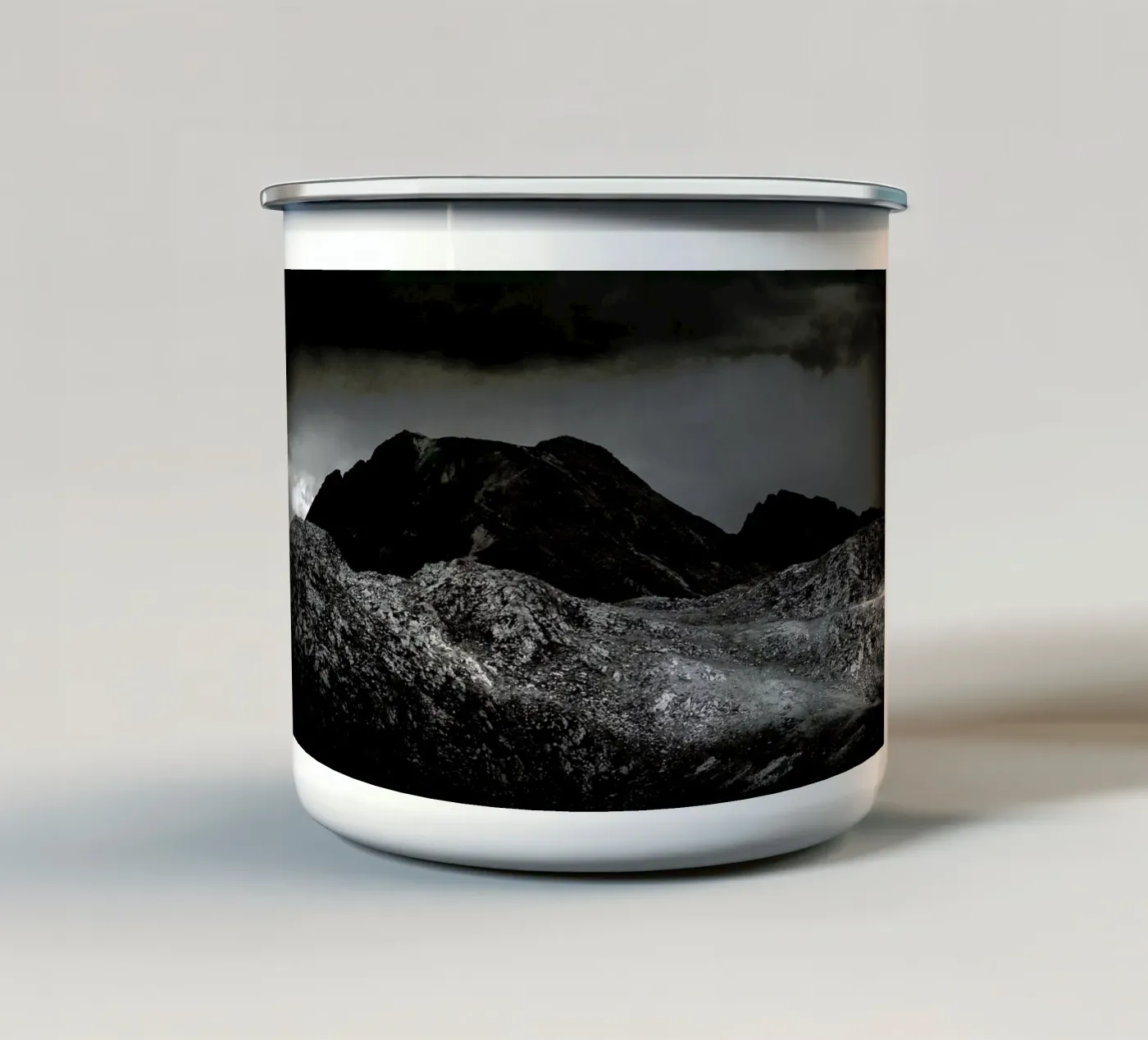 Rays enamel mug by Dustin Janko