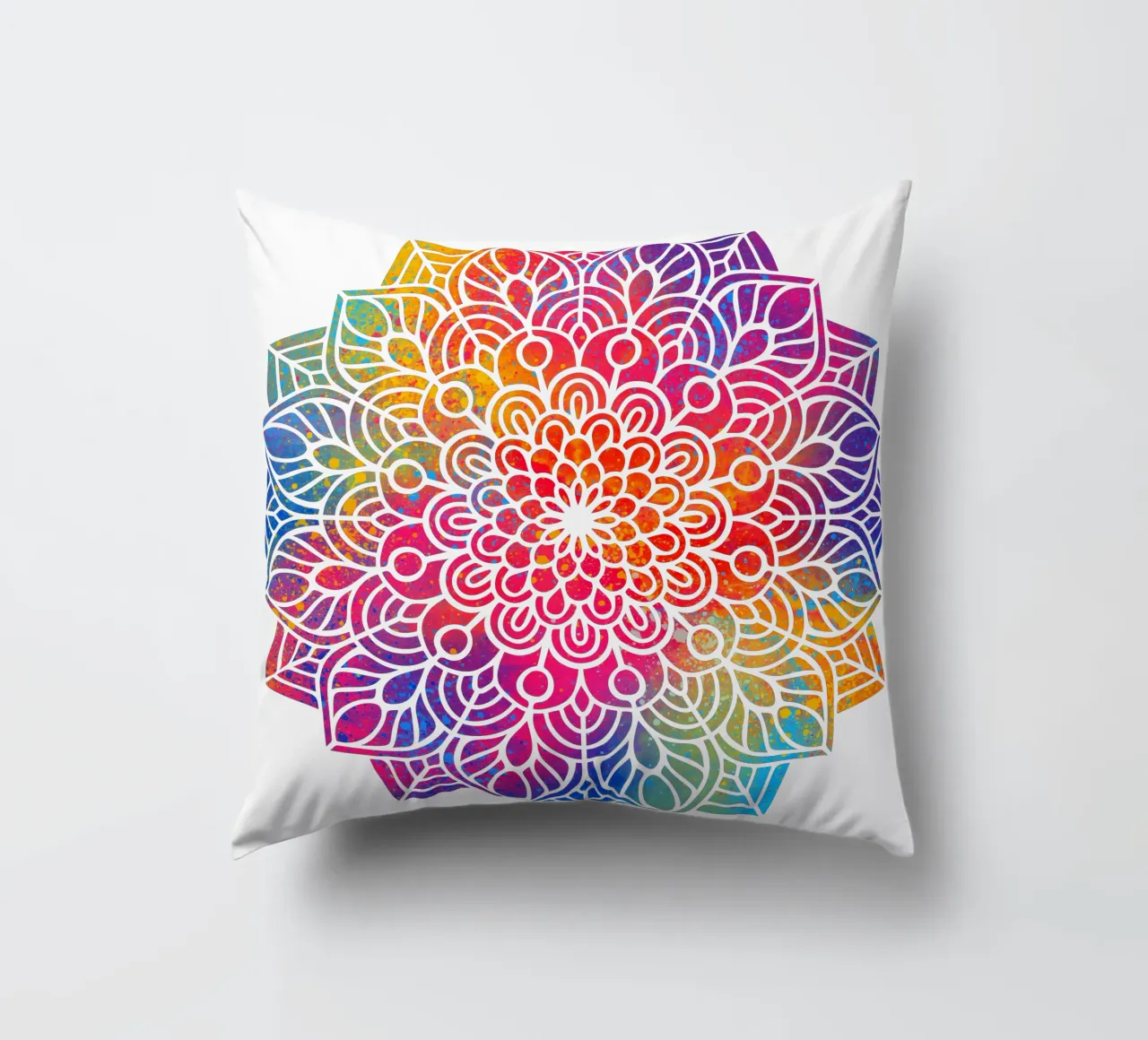 Mandala arcobaleno cuscino da Spiritual Touch