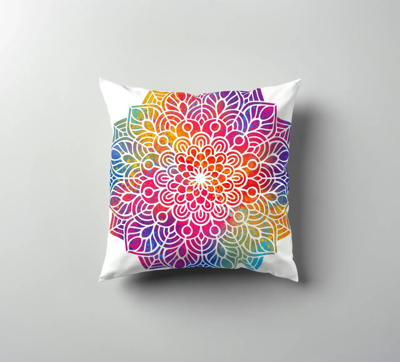 Mandala arcobaleno cuscino da Spiritual Touch