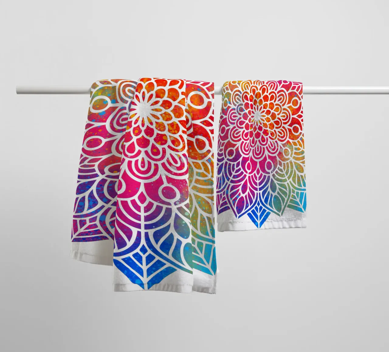 Mandala arcobaleno asciugamano da bagno da Spiritual Touch