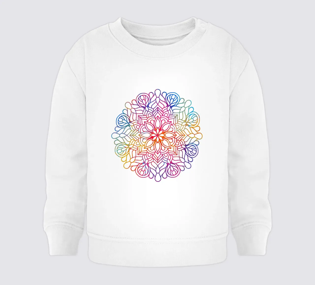 Mandala arcobaleno felpa neonato da Spiritual Touch
