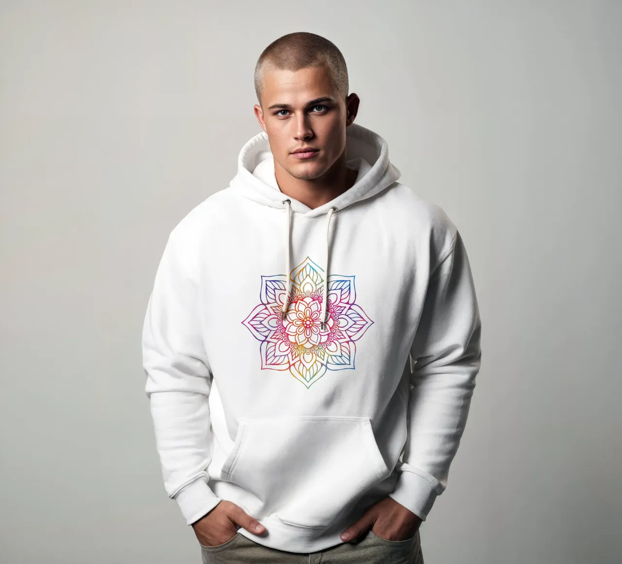 Mandala arcobaleno felpa con cappuccio da Spiritual Touch