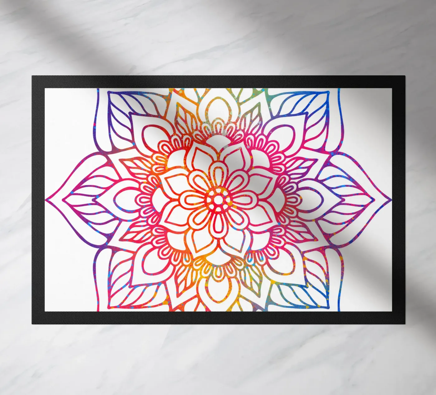 Rainbow Mandala doormat by Spiritual Touch