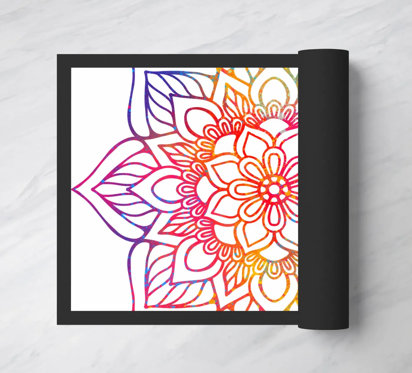 Rainbow Mandala doormat by Spiritual Touch