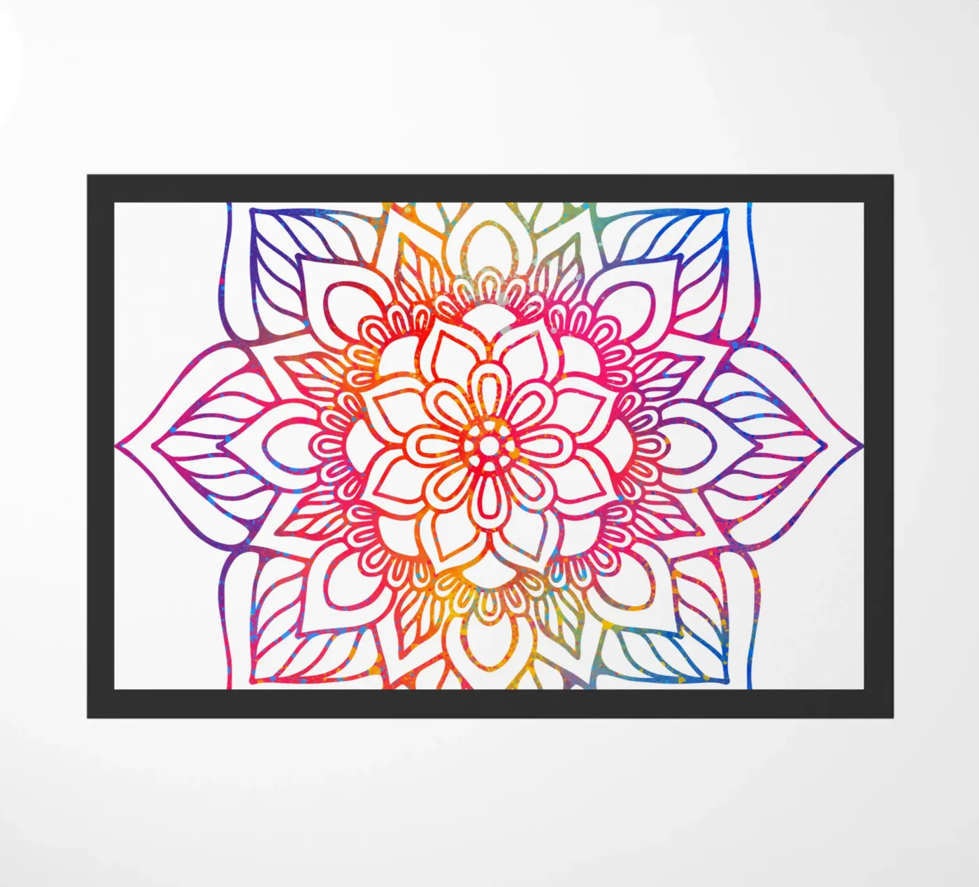 Rainbow Mandala doormat by Spiritual Touch