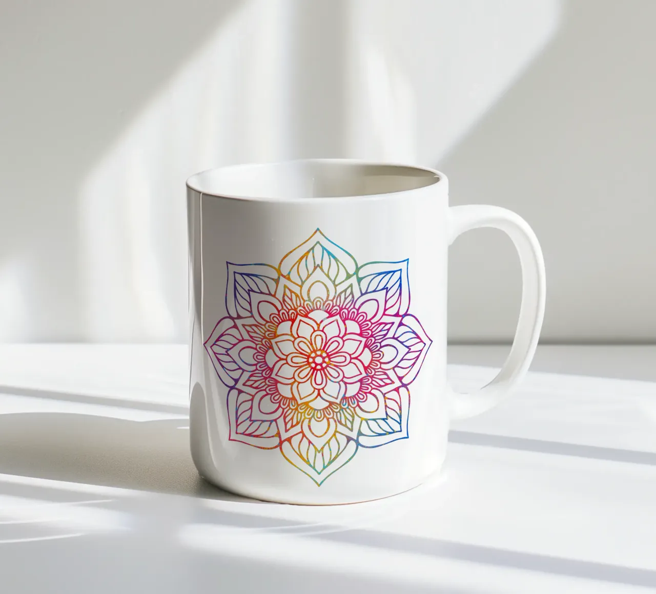 Mandala arcobaleno tazza in ceramica da Spiritual Touch