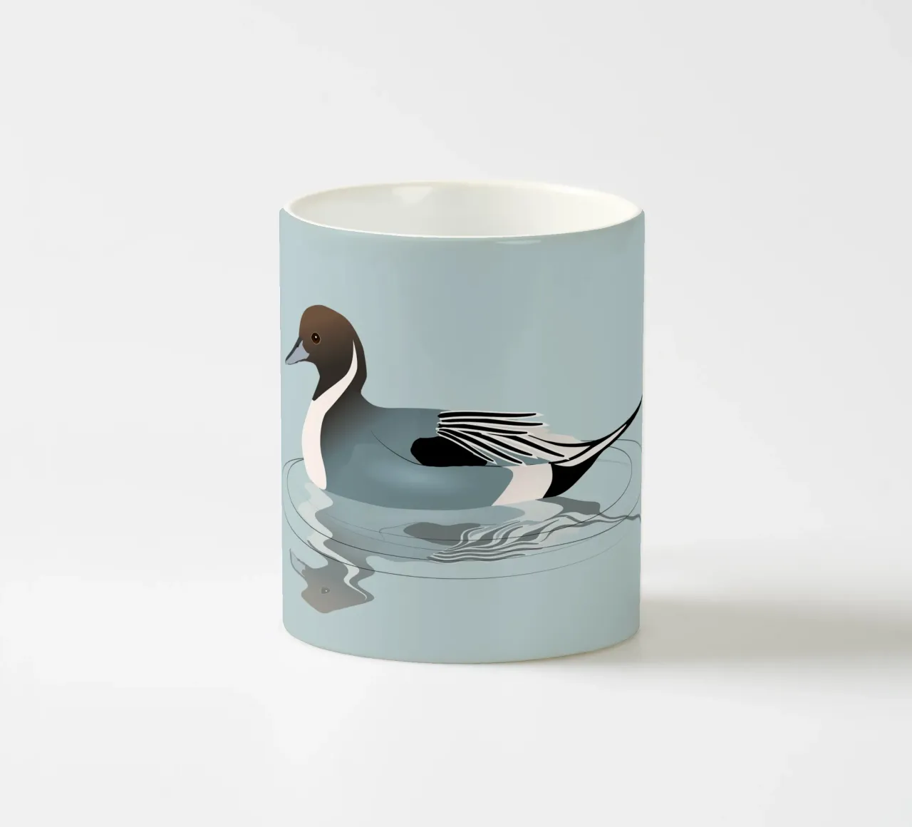 Illustrazione di un'anatra codina settentrionale tazza in ceramica da BwiseLizzy