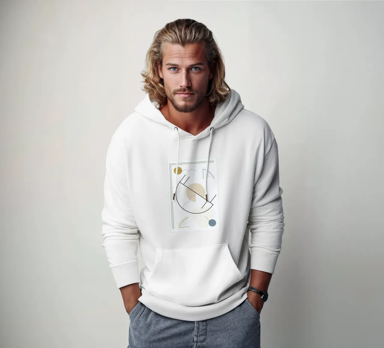 Geometric Shape felpa con cappuccio da Linda Gobeta