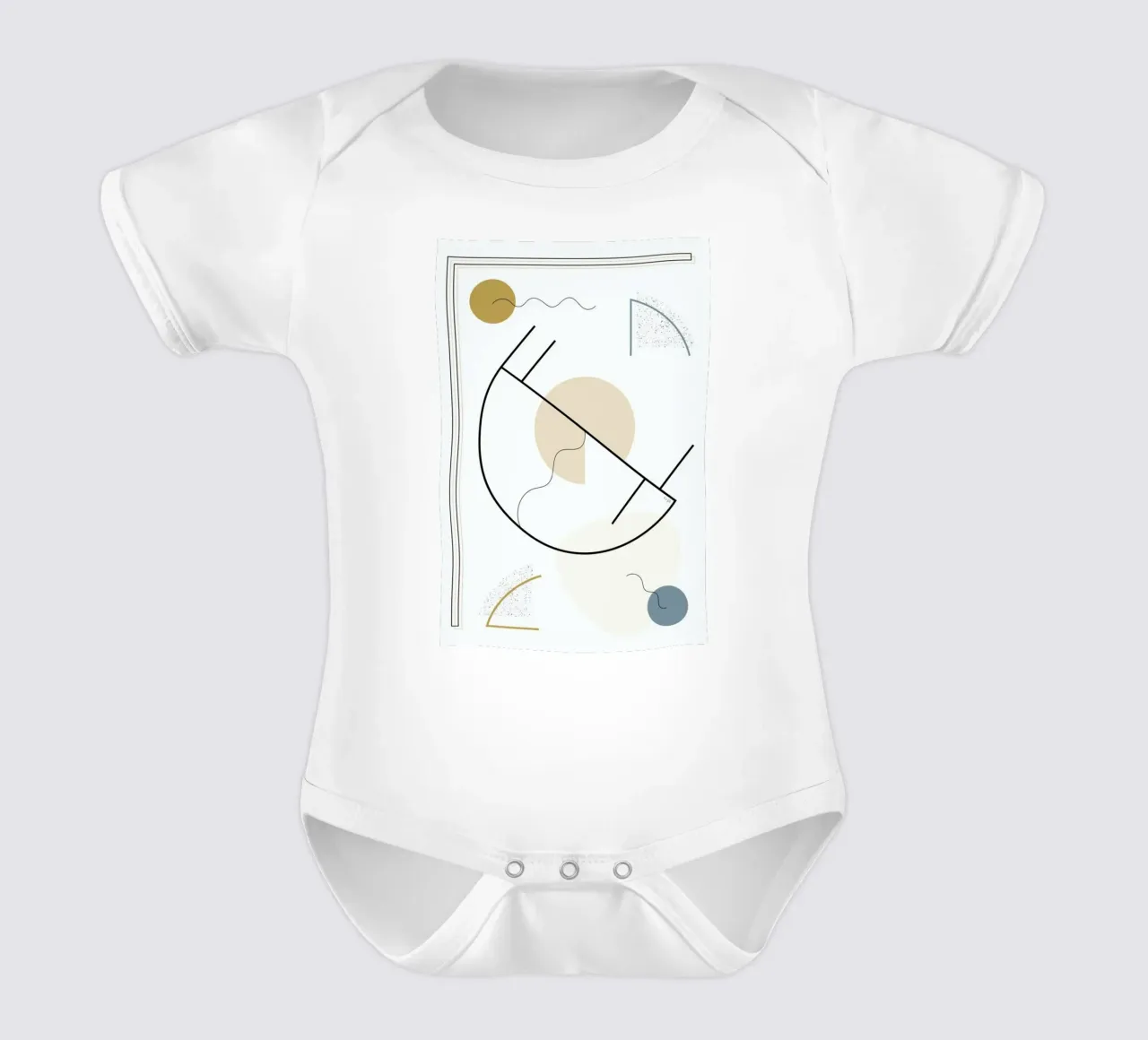 Geometric Shape body neonato maniche corte da Linda Gobeta