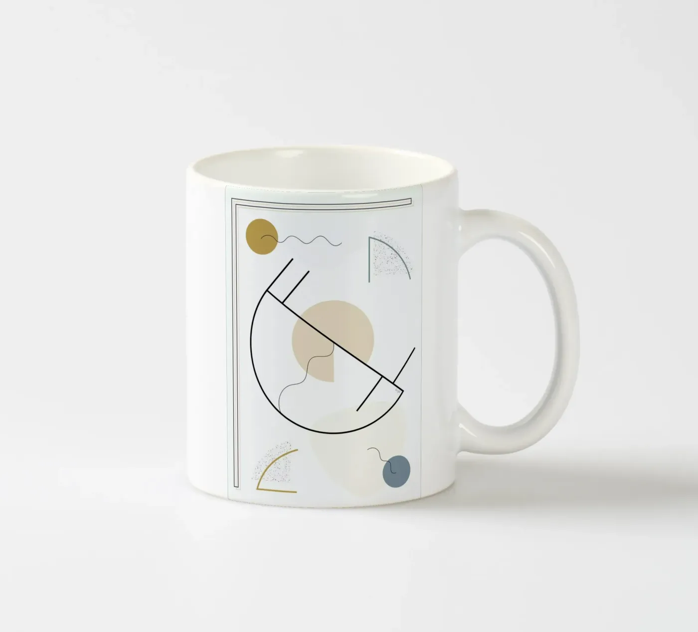 Geometric Shape ceramic mug by Linda Gobeta
