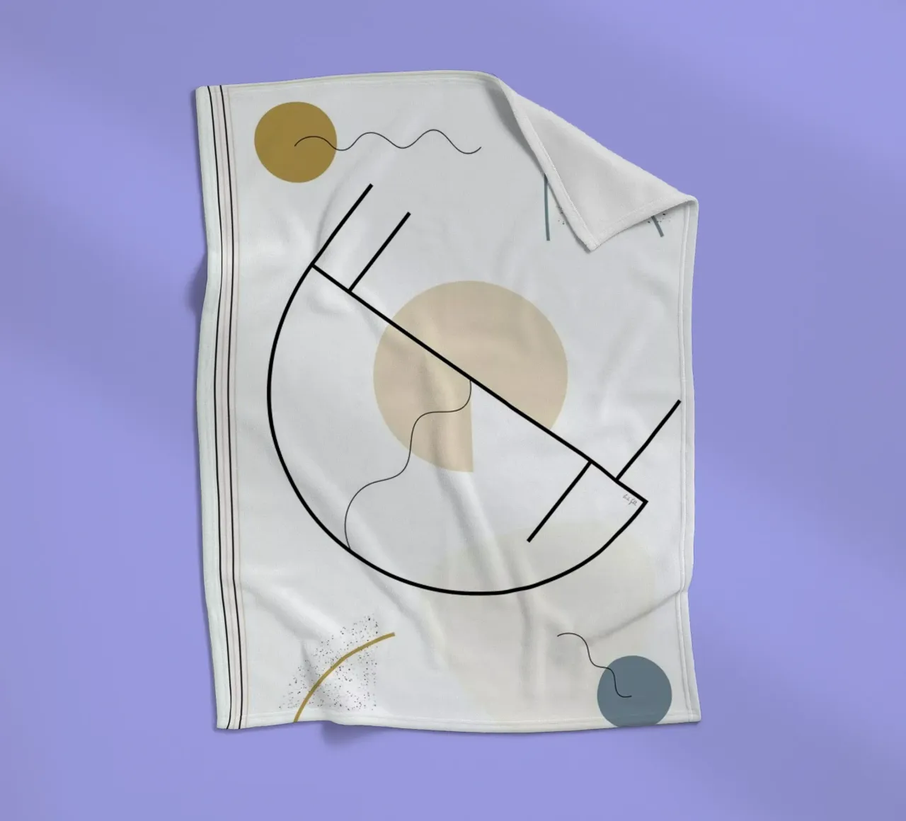 Geometric Shape Fleecedecke von Linda Gobeta