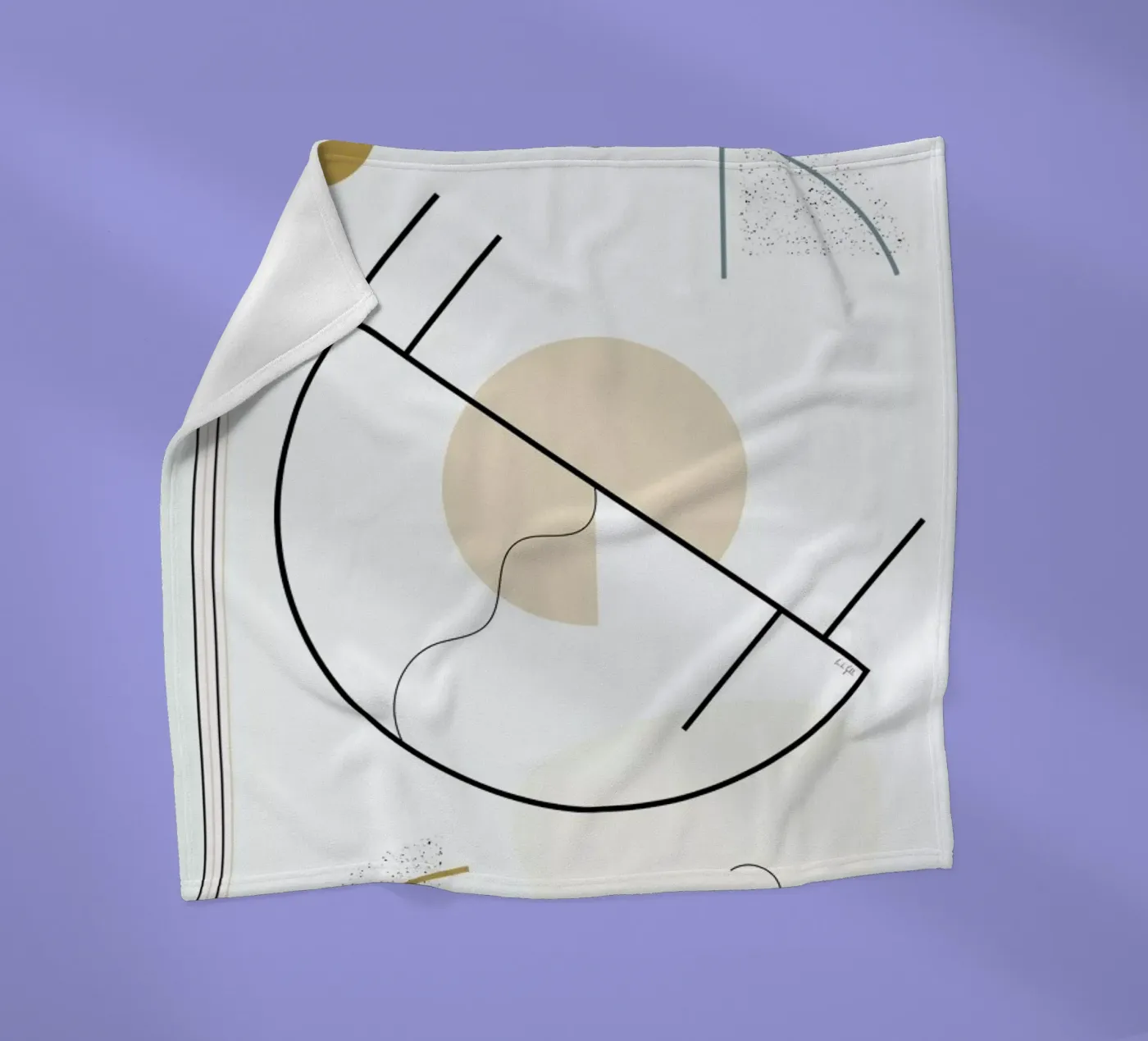 Geometric Shape plaid polaire de Linda Gobeta