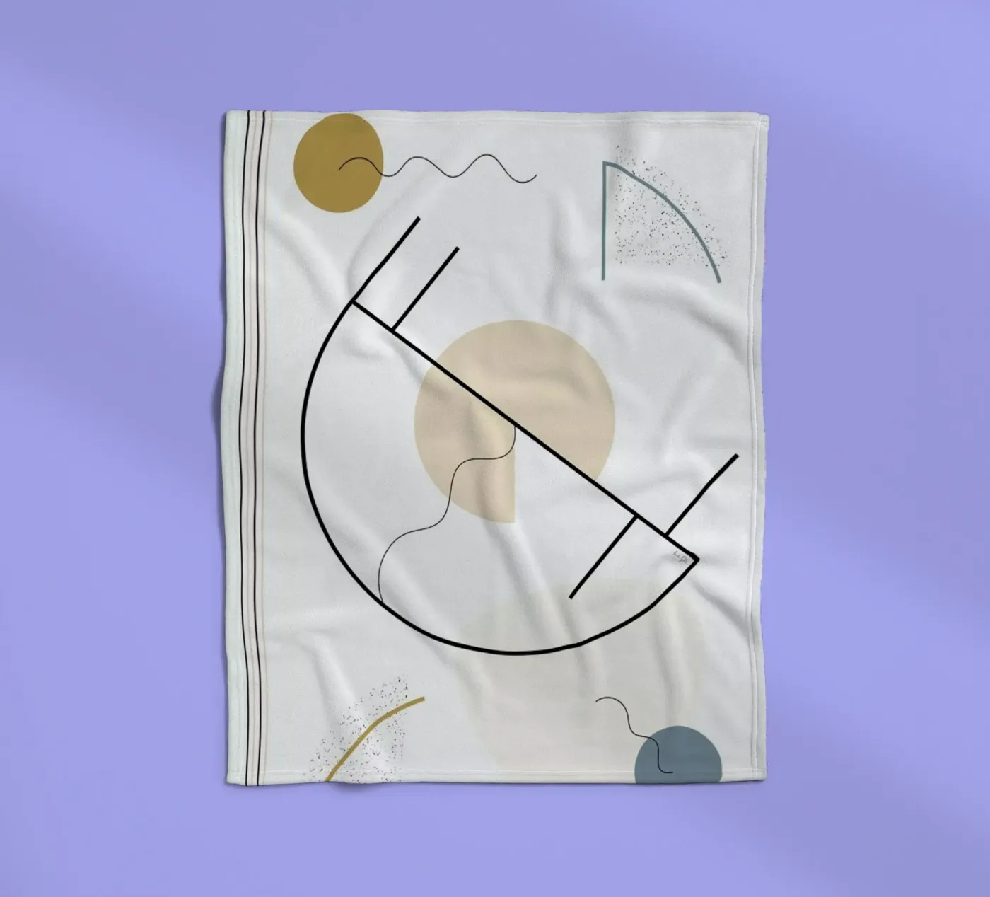 Geometric Shape fleecedeken van Linda Gobeta